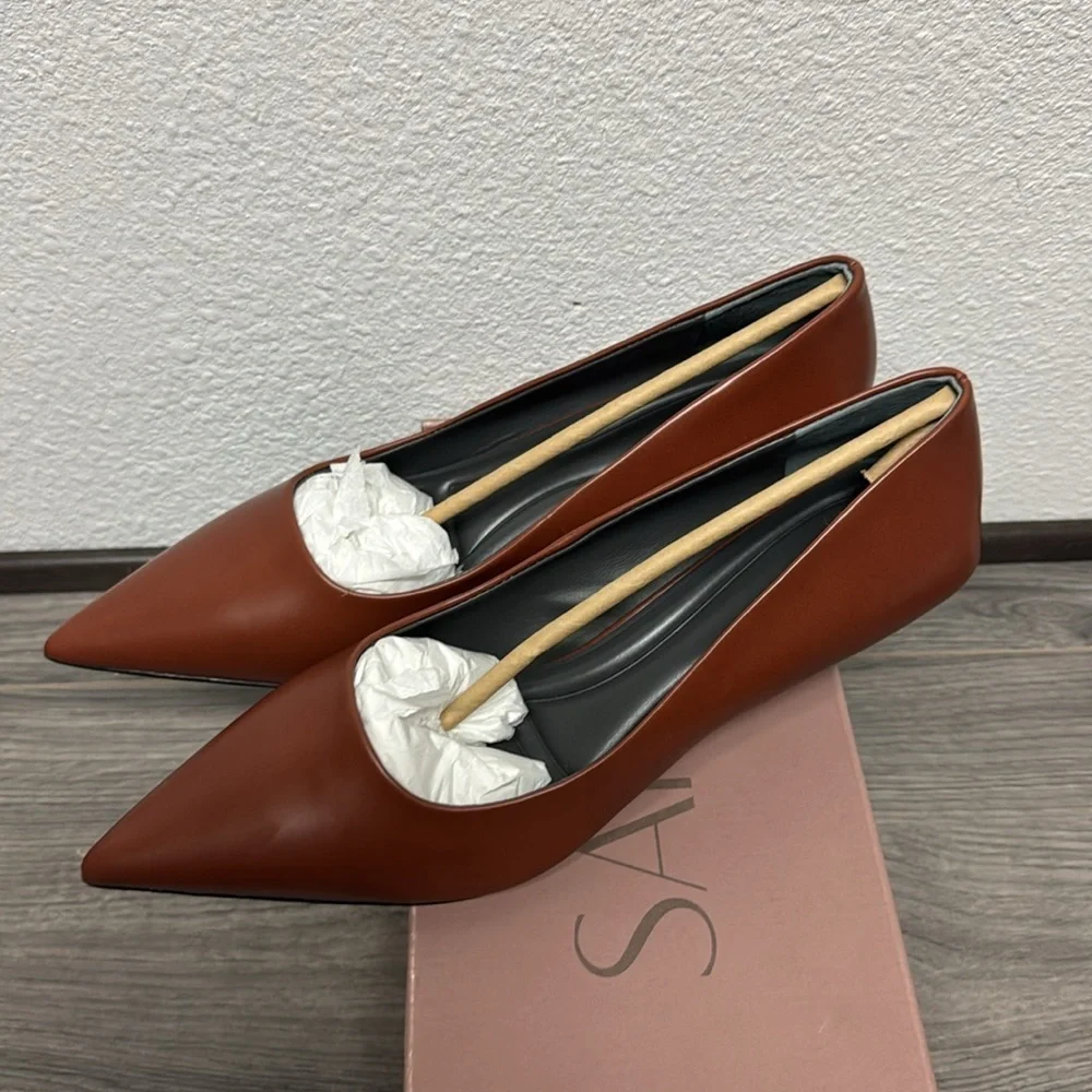 Franco Sarto Diva Leather Kitten Heel Pumps